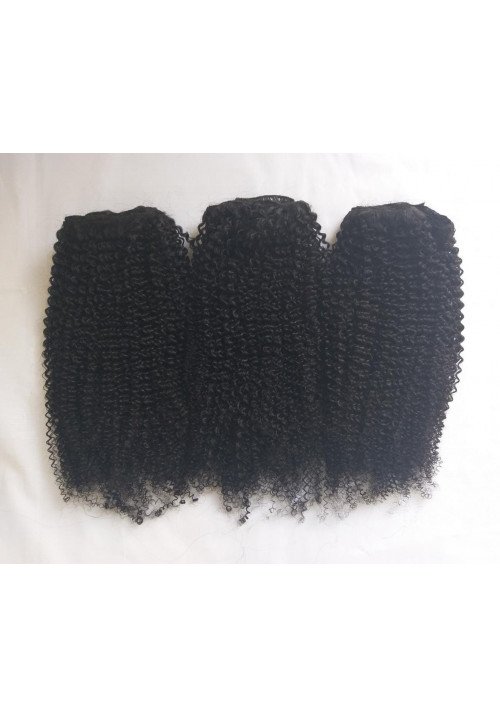 Afro Steamed Kinky Curly Hair, 100% Human Hair Extensions