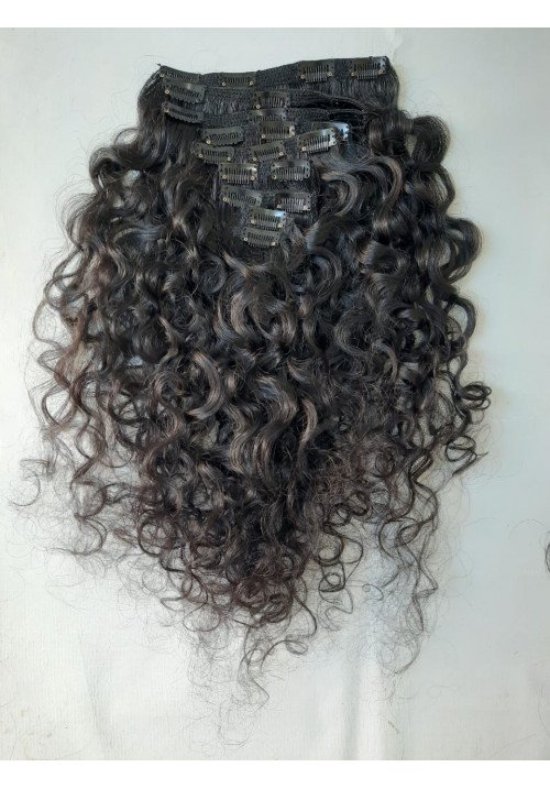 Raw Vintage Unprocessed Curly Clip in hair Extensions