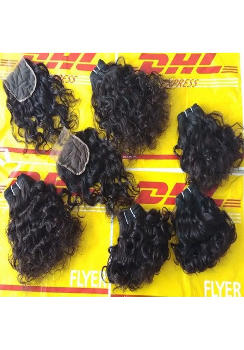 Natural Raw Curly Hair, Single Donor, 100%  Indian Curly Hair
