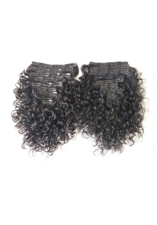Curly Clip in Human Hair Extensions 